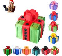 Caja de Regalos Molestos, Divertido Juguete de Tornillos 3D, Caja de Regalo de Bromas para Adultos, para Dedo Medio, Dinero, Tarjetas de Regalo y Sorpresas para Cumpleaños (Green and Red)