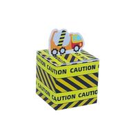 Caja de regalos para la fiesta de cumpleaños de los niños 5pcs Donut Farm Animal Swan Space Candy Bolsas de regalo Jungle Safari Treat Box Baby Shower-construction2 5pcs,Pegatina incluida