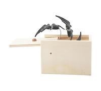 Caja de relleno de araña,Araña en caja de relleno,Juguete de relleno de araña de goma suave realista - Fun Broma Scarebox Toy Caja de madera hecha a mano Broma araña para fiestas de H