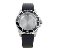 Caja de Reloj 40mm, Correa Goma, Cristal Zafiro for Miyota8215, 1 ud(Solid Bottom Cover15)