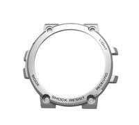 Caja de reloj con bisel de metal de acero inoxidable 316 compatible con for Casio compatible con for G-SHOCK, conjunto de correa de reloj MTG-B1000 MTGB1000(Silvery Bezel)