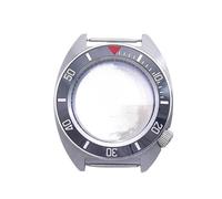 Caja de Reloj de 40 mm con Bisel de cerámica, Anillo de Sombra Interno y Cristal de Zafiro, Caja de Acero for Movimientos NH35/NH36/4R.(No.11)