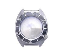 Caja de Reloj de 40 mm con Bisel de cerámica, Anillo de Sombra Interno y Cristal de Zafiro, Caja de Acero for Movimientos NH35/NH36/4R.(No.06)