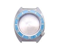 Caja de Reloj de 40 mm con Bisel de cerámica, Anillo de Sombra Interno y Cristal de Zafiro, Caja de Acero for Movimientos NH35/NH36/4R.(No.02)