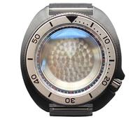Caja de Reloj de 44 mm con Cristal y Anillo de capítulos for Movimiento NH35, NH36 y NH34, Esfera de 28,5 mm, Boca de atún modificada.(Dark Blue Chapter 7)