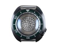 Caja de Reloj de 44 mm, Cristal Resistente al Agua for NH34, NH35 y NH36, Esfera de 28,5 mm, Anillos de capítulo Negros Puros, Piezas SKX Mod.(Style 3)