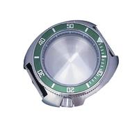 Caja De Reloj De Acero Inoxidable De 41 Mm con Cristal De Zafiro Y Sombra Interior Negra, Piezas De Repuesto Modificadas For Movimiento NH35A/NH36.(Green)