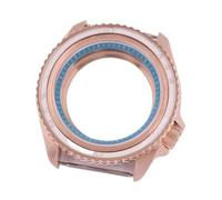 Caja de Reloj de Oro Rosa de 41 mm con Cristal Negro, Azul, Azul Cielo, Blanco, Verde y marrón. Compatible con Movimiento NH35 y Corona de 3,8 mm.(A2)