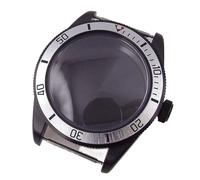 Caja de Reloj estéril Negra de 39 mm for Hombre, con Cristal de Zafiro abovedado, Compatible con Relojes automáticos NH35A, NH36A, NH34, ETA2824 y PT5000.(7 Color Fast Flash,NH34 NH35 NH36)