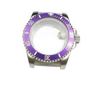 Caja de Reloj for Hombre de 40 mm con Cristal de Zafiro, Accesorios de Acero for Movimiento NH35/NH36, Piezas de reparación de Fondo Transparente.(NO.17,Sapphire Crystal)