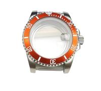 Caja de Reloj for Hombre de 40 mm con Cristal de Zafiro, Accesorios de Acero for Movimiento NH35/NH36, Piezas de reparación de Fondo Transparente.(NO.9,Sapphire Crystal)