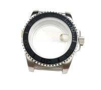 Caja de Reloj for Hombre de 40 mm con Cristal de Zafiro, Accesorios de Acero for Movimiento NH35/NH36, Piezas de reparación de Fondo Transparente.(NO.5,Sapphire Crystal)