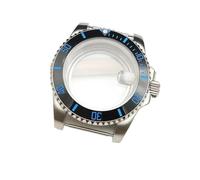 Caja de Reloj for Hombre de 40 mm con Cristal de Zafiro, Accesorios de Acero for Movimiento NH35/NH36, Piezas de reparación de Fondo Transparente.(NO.13,Sapphire Crystal)