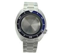 Caja de Reloj Impermeable NH36 de 45 mm, Pulsera de Acero Inoxidable 316L con Cristal for Movimiento NH35, NH36, NH34/38, Esfera de 28,5 mm.(Pure Black Chapter 3)
