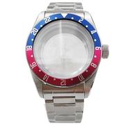 Caja de Reloj Plateada de 41 mm, Cristal de Acero Inoxidable Macizo for Movimiento NH35, NH36, ETA 2836, Miyota 8215, 8205, 821A, DG2813, 3804.(Case 16,NH35 NH36)