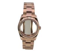 Caja de Reloj Resistente al Agua 39mm, Cristal Zafiro for Movimientos NH35 NH36 NH38, Esfera 28,5mm, Correa Oyster/Jubilee, 1 ud(NO.34 Rose Gold)