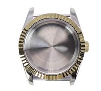 Caja de Reloj Resistente al Agua, 39mm, Hebilla Deslizante for Correa, Cristal Zafiro con Movimiento Miyota 8215, 1 ud(NO.48 Solid Back B)