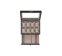 Caja de Relojes con 8 Ranuras Negro Ébano