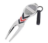 Caja de reparación de herramientas Divot | Herramienta múltiple de aleación de aluminio con marcador de bola adhesivo y plantilla de dibujo de línea | Portátil y ligero para jugadores, cuidado del