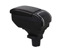 Caja De Reposabrazos Coche Para Toyota Para Aygo X Caja Reposabrazos Coche Caja De Almacenamiento Consola Central Con Carga USB Accesorios De Coche(F Black Red No USB)