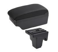 Caja de reposabrazos de Doble Capa para Interior de Coche, Caja de Almacenamiento para reposabrazos de Consola Central con USB, cenicero y portavasos, Compatible con, para Focus 3 Caja de pasamanos