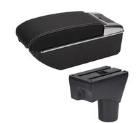 Caja De Reposabrazos Para Coche, Almacenamiento Para Apoyabrazos, Interfaz, Brazo Consola Central Para Nissan March Micra K13 MK4 IV 2010-2022 Reposabrazos del asiento(B3 Black white 7USB)