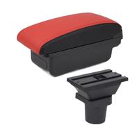 Caja De Reposabrazos Para Coche Caja De Almacenamiento Accesorios Interiores Para Toyota Para Yaris Para Vitz Hatchback 1998-2005 BLNETU(A5 Red black No USB)
