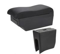 Caja De Reposabrazos Para Coche Caja De Almacenamiento Central Accesorio Interior De Cuero Superficie Curva Para Renault K-ZE(A1 Black line 7 USB)