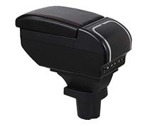 Caja De Reposabrazos Para Coche Caja De Almacenamiento Para Consola Central Giratoria Cenicero Para VW Para Up 2009-2016 2017 2018 2019 2020 2021 2022(E1 9 USB)