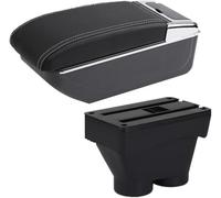 Caja de reposabrazos para coche Reposabrazos para Peugeot 208 2012-2018, caja de almacenamiento para coche, accesorios interiores centrales(B white line NO)