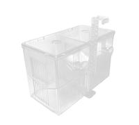 Caja de reproducción, recipiente incubadora transparente, caja de doble cámara para el ambiente de los peces, para camarones betta agua y marina, observación ejemplares y alevines Guppy