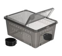 Caja de Reptiles con Comedero de Plástico 2 Piezas para Cría