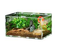 Caja De Reptiles De Reptiles - Recinto De Tarántula, Caja De Insectos | Alcivicura Ventilada Transparente Para Pequeñas Arañas De Mascotas, Panel De Entrada De Alimentación Segura, Hábitat Transparent