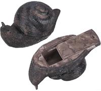 Caja de resina para esconder llaves al aire libre con temas de animales, rana, caracol, tortuga, árbol, piedra, resistente a la intemperie, seguro y discreto almacenamiento de llaves (F)