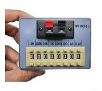 Caja de resistencia WY-RES-01, 0.1Ω a 9.9MΩ 8 para caja de resistencia de década de marcación, herramienta de prueba portátil de precisión del 1% para depuración de circuitos de laboratorio (WY RES 01