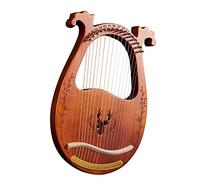 Caja de resonancia de arpa de caoba, Lira de madera de 16 cuerdas, instrumento de cuerda para principiantes, Lira, arpa para principiantes