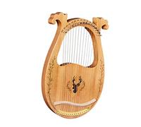 Caja de resonancia de arpa de caoba, Lira de madera de 16 cuerdas, instrumento de cuerda para principiantes, Lira, arpa para principiantes