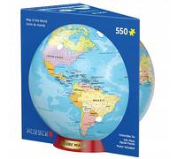 Caja De Rompecabezas Del Mapa Mundial - 550 Piezas