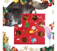 Caja de rompecabezas para gatos, rompecabezas eléctrico para gatos, laberinto multiagujero, alas de juguete giratorias automáticas, caja de rompecabezas para gatos, juguete de plumas giratorias de 360