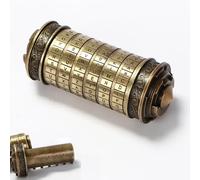 Caja de rompecabezas única de regalo de San Valentín Cryptex Da Vinci Code Mini Cryptex Lock con compartimentos ocultos, regalos de cumpleaños de metal real, lo suficientemente grandes para notas