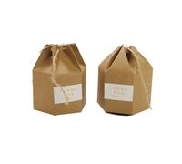 Caja de ropa regalo Hexagonal Papel Kraft con cuerda, recuerdo boda bosque, embalaje dulces, suministros fiesta cumpleaños, 10/50 Uds para San Valentín(Color6,50pc)