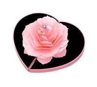 Caja de rosas giratoria - Caja de regalo de rosas en forma de corazón Un regalo para expresar su amor eterno a alguien especial, un regalo inolvidable y conmovedor para su esposa, novia o madre en