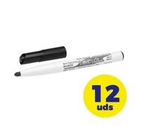 BIC Velleda 1741 Rotuladores de Pizarra Punta Media Para Pizarra Blanca, Óptimo para la Escuela y la Oficina, Color Negro, Caja de 12 Unidades