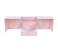 Caja de San Valentín para mujer - Recuerdo de Festival Cinta de Satén con Doble Función Caja Decorativa con Cajón Romántico Regalo para Parejas Elegante Baúl de Almacenamiento con Motivo