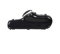 Caja de saxofón alto, caja plana E para saxofón, caja de saxofón FRP, equipaje ligero para instrumentos musicales, se puede comprobar (negro)
