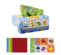 Caja de seda de juguete - Juguete de aprendizaje sensorial Soft Crinkle, bebé y niño montessoris Play Tissue Box para una educación temprana, Almacenamiento de estanques para 3 a 5 años