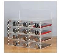 Caja de seguridad acrílica para teléfono con cerradura combinada, montaje en pared, para escuela, oficina, gimnasio y lugar de trabajo, seguro para aulas y