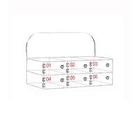 Caja de seguridad acrílica transparente montada en la pared con llave, práctico armario de almacenamiento para oficina, escuela, aula, fábrica, 6 compartimentos para nizing Essentials