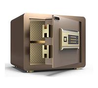 Caja de seguridad biométrica para pared con huellas dactilares, seguridad digital con acceso de emergencia para llaves, almacenamiento de dinero en efectivo y objetos de valor, acabado negro glamuroso