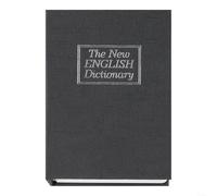 Caja de seguridad con forma de libro que ahorra espacio con cerradura de combinación funcional para una gestión eficiente e invisible de objetos de valor (negro)